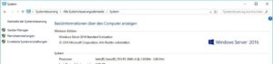 Screenshot der Systemsteuerung von Windows Server 2016