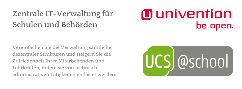 Zentrale IT-Verwaltung für Schulen und Behörden. Mitarbeitende und Lehrkräfte werden von technisch administrativen Tätigkeiten entlastet.